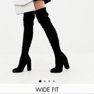 ASOS Tall & Wide Fit over the knee heel boots